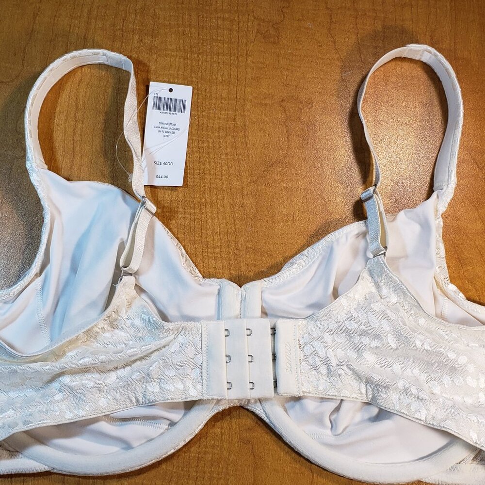 SOMA Ivory Animal Jacquard Print Bra Size 40DD - Picture 4 of 8